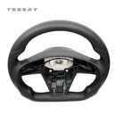 TESERY Touch Horn Round Steering Wheel Replacement for Tesla Model S / X 2021-2023