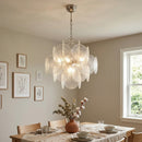 Round Transparent Glass Chandelier