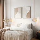 Round Travertine Solstice Stone Pendant Light
