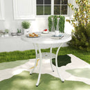 31.5 Inch Round Patio Dining Table for 4 Cast Aluminum with 2-Inch Umbrella Hole by LJGDeals