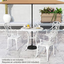 Set of 4 Cast Aluminum Patio Dining Chairs with Armrests and Decorative Patterns by LJGDeals