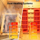 Rövia Aurora 3-Person Indoor Hybrid Sauna Room With Infrared And 4.5KW Steam Heaters (SAK41592)