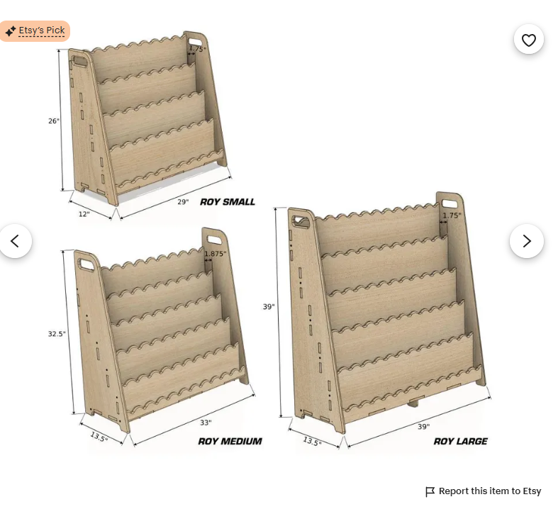 RAY+ROY- Scalloped Toy Shelf + Bookshelf, photo 18 of 18