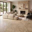Royal Beige Honed Marble Tiles 18x18