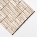 Royal Beige Honed 5/8x3 Marble Mosaics 12x12