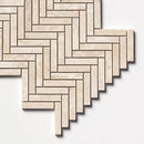 Royal Beige Honed Herringbone 5/8x3 Marble Mosaics 10 7/16x12 13/16
