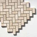 Royal Beige Honed Herringbone 1x2 Marble Mosaics 11x11