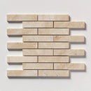 Royal Beige Polished 1 1/4x6 Marble Mosaics 12x12