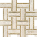 Royal Beige Polished Thin Basket Marble Mosaics 12x12
