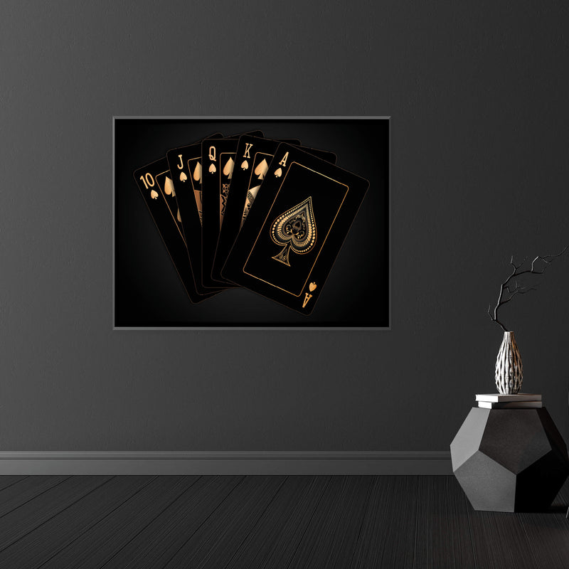 Royal Flush - Gold Canvas