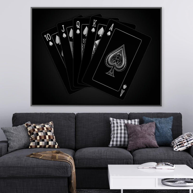 Royal Flush - Silver Canvas