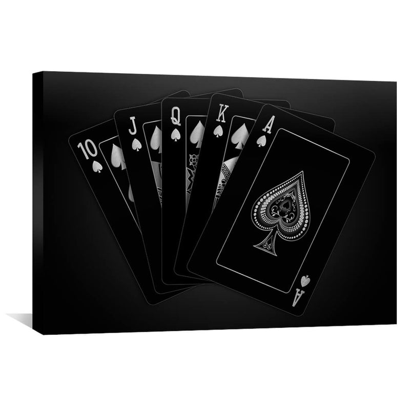 Royal Flush - Silver Canvas