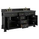 James Martin Brookfield 72" Double Bathroom Vanity, Black Onyx