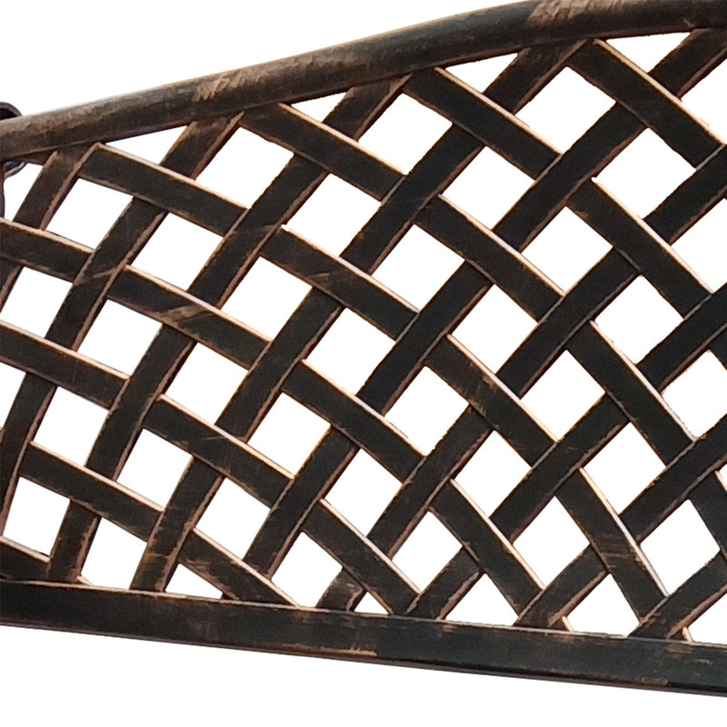Outdoor Aluminum Modern 40-in Bronze Patio Bench Loveseat