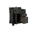 James Martin Brookfield 36" Single Bathroom Vanity, Black Onyx