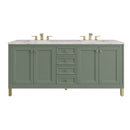 James Martin Chicago 72" Double Bathroom Vanity, Smokey Celadon