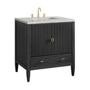 James Martin Myrrin 30" Single Bathroom Vanity, Carbon Oak