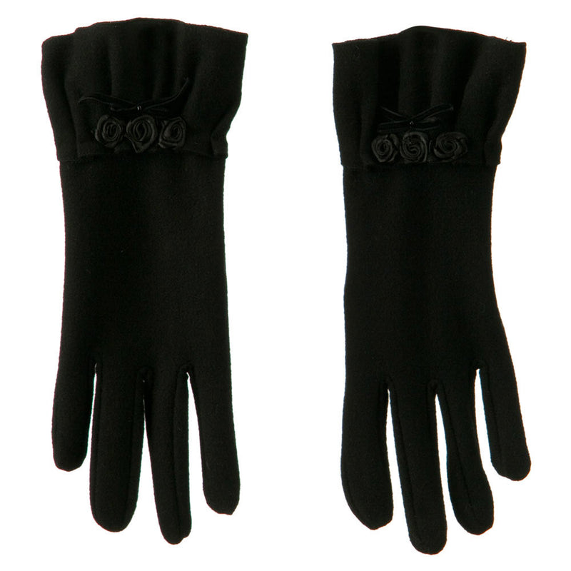 Ruffle Rose and Bow Accent Glove