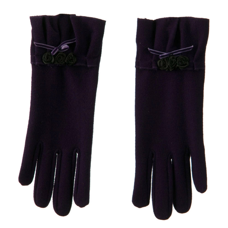 Ruffle Rose and Bow Accent Glove