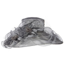 2 Roses Accent Wide Organza Hat