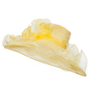 2 Roses Accent Wide Organza Hat