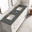 James Martin Breckenridge 72" Double Bathroom Vanity, Bright White
