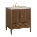 James Martin Myrrin 30" Single Bathroom Vanity, Mid-Century Walnut