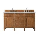 James Martin Brittany 60" Double Bathroom Vanity, Saddle Brown