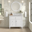 James Martin Lorelai 36" Single Bathroom Vanity, Bright White