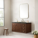 James Martin Amberly 48" Dual Mount Single Bathroom Vanity, Mid-Century Walnut