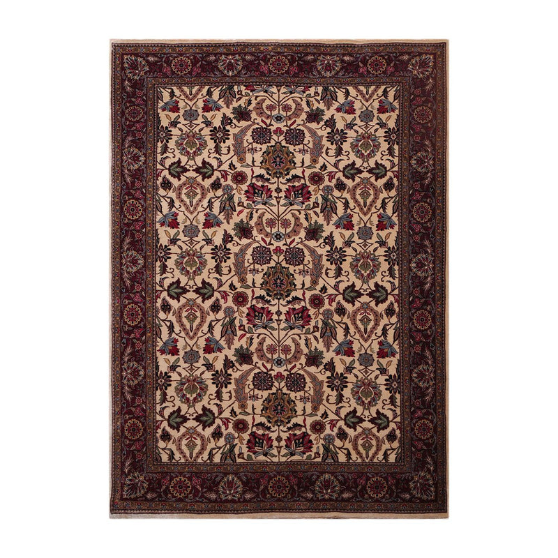 6'1" x 8'7" Hand Knotted 250 KPSI Superfine Wool Oriental Area rug Beige