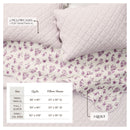 Floral Print & Scallopeded Edge Cotton Quilt Set - Sandie Collection by Great Bay Home