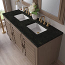James Martin Portland 60" Double Bathroom Vanity, Whitewashed Walnut