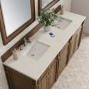 James Martin Bristol 72" Double Bathroom Vanity, Saddle Brown