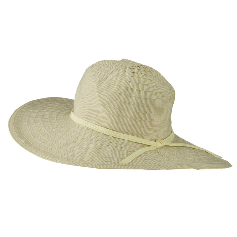 Woman's Paper Braid Ribbon Tie Hat