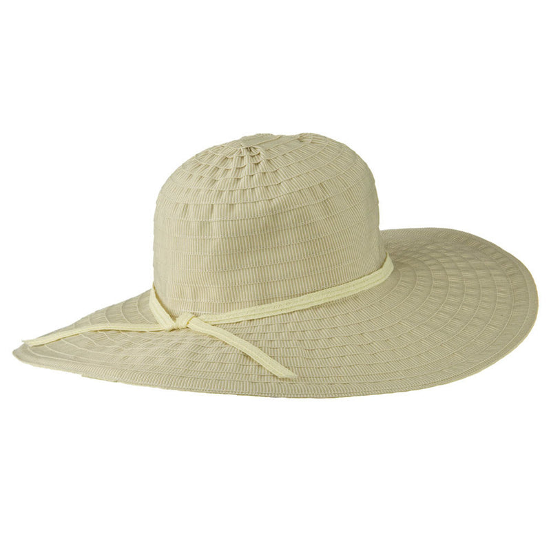 Woman's Paper Braid Ribbon Tie Hat