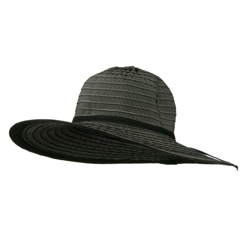 Woman's Paper Braid Ribbon Tie Hat