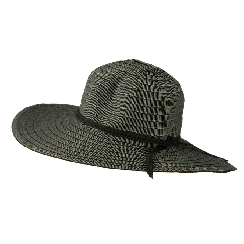 Woman's Paper Braid Ribbon Tie Hat