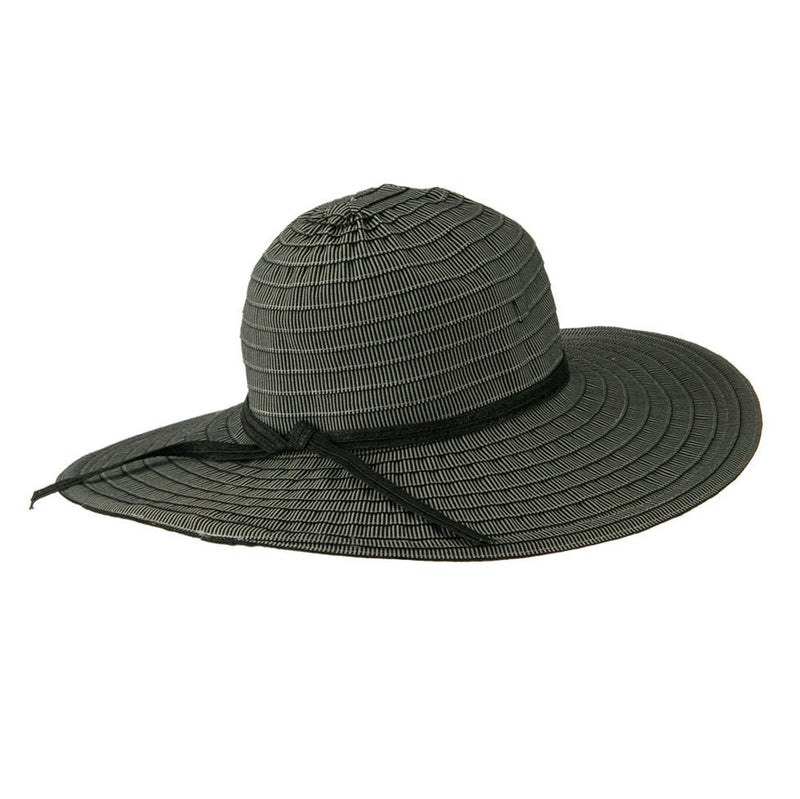 Woman's Paper Braid Ribbon Tie Hat
