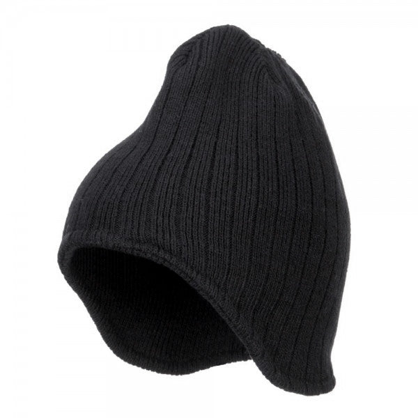 Rib Knit Ear Flap Beanie