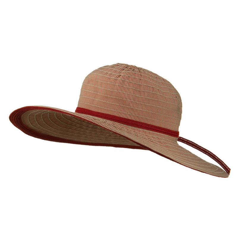 Woman's Paper Braid Ribbon Tie Hat