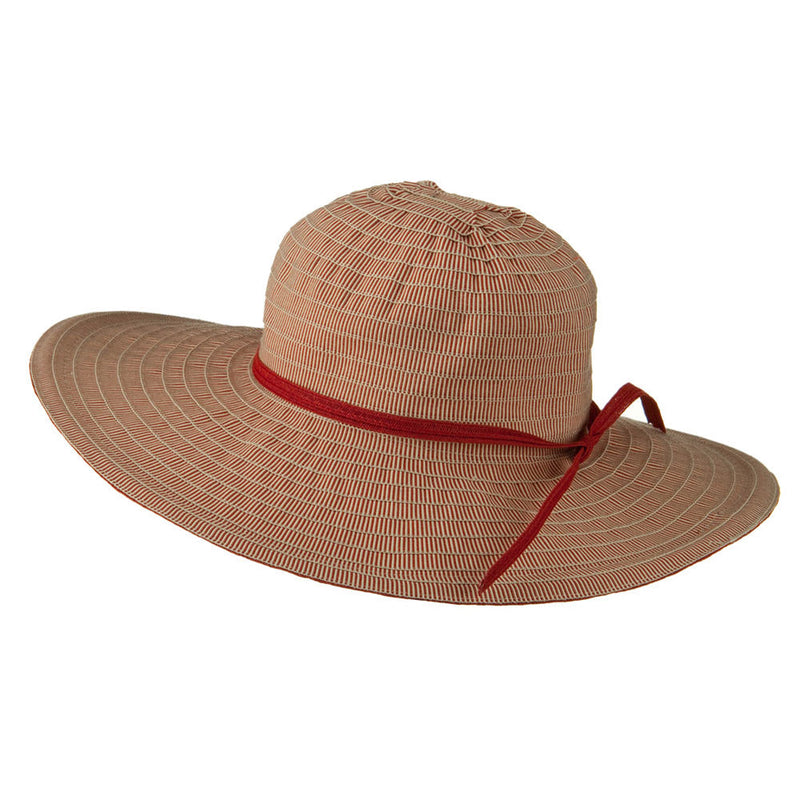 Woman's Paper Braid Ribbon Tie Hat