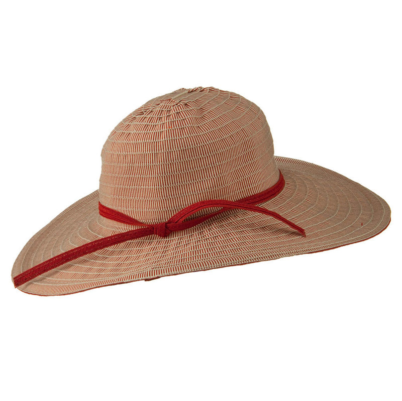Woman's Paper Braid Ribbon Tie Hat