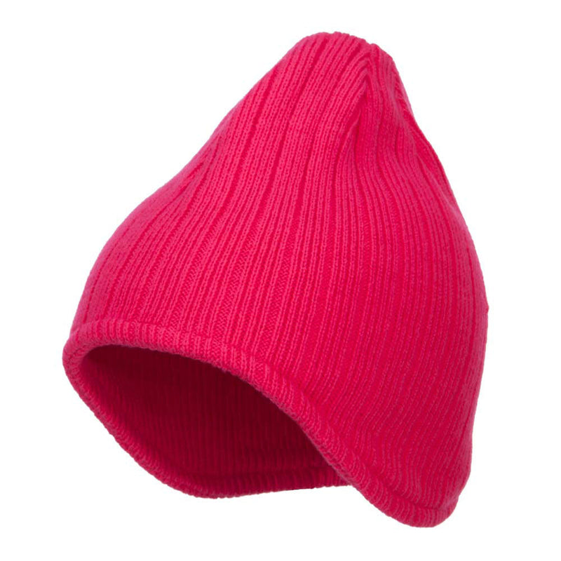 Rib Knit Ear Flap Beanie
