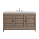 James Martin Portland 60" Single Bathroom Vanity, Whitewashed Walnut