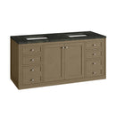 James Martin Chicago 60" Double Bathroom Vanity, Walnut Whisper