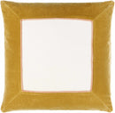 Rahiq Yellow Border Cotton Throw Pillow