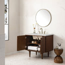 James Martin Amberly 36" Dual Mount Single Bathroom Vanity, Mid-Century Walnut