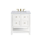 James Martin Breckenridge 30" Single Bathroom Vanity, Bright White