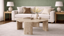 Seoul Travertine Coffee Table - Natural Stone Living Room Furniture